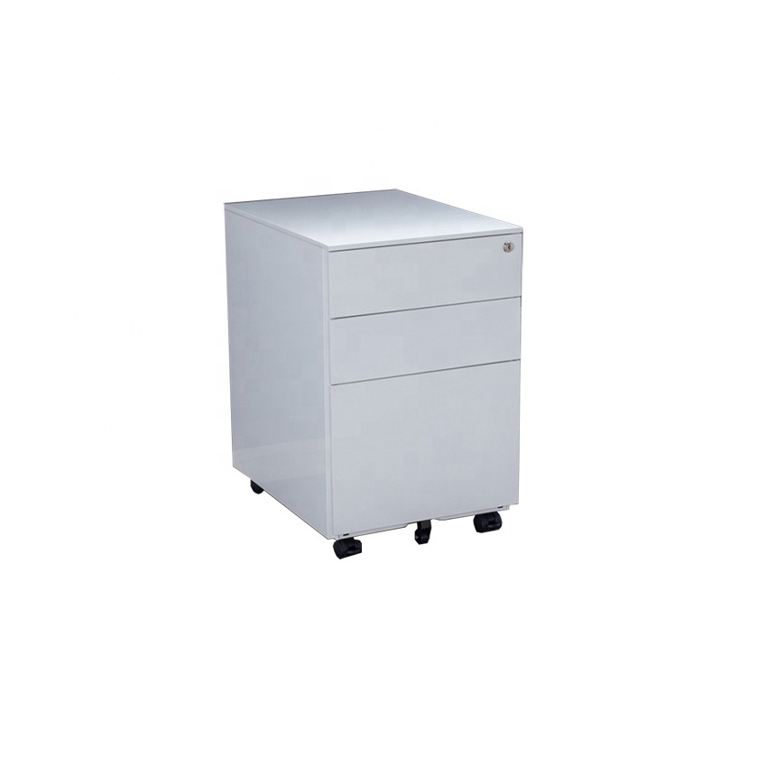 office workstation equipment under desk 3-drawer vertical mobile file cabinet