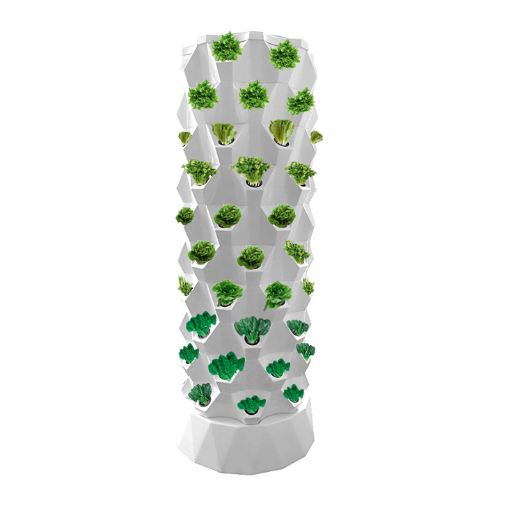 Vertical aeroponic tower garden hydroponic aeroponics system