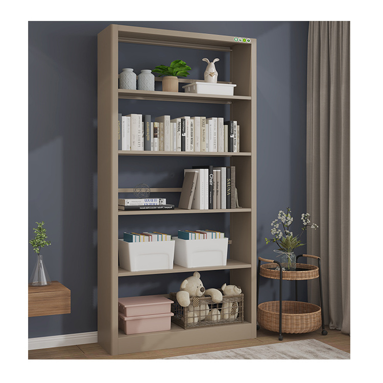 No door open metal shelf book filing cabinet balcony storage cabinet with 4 shelves without doors