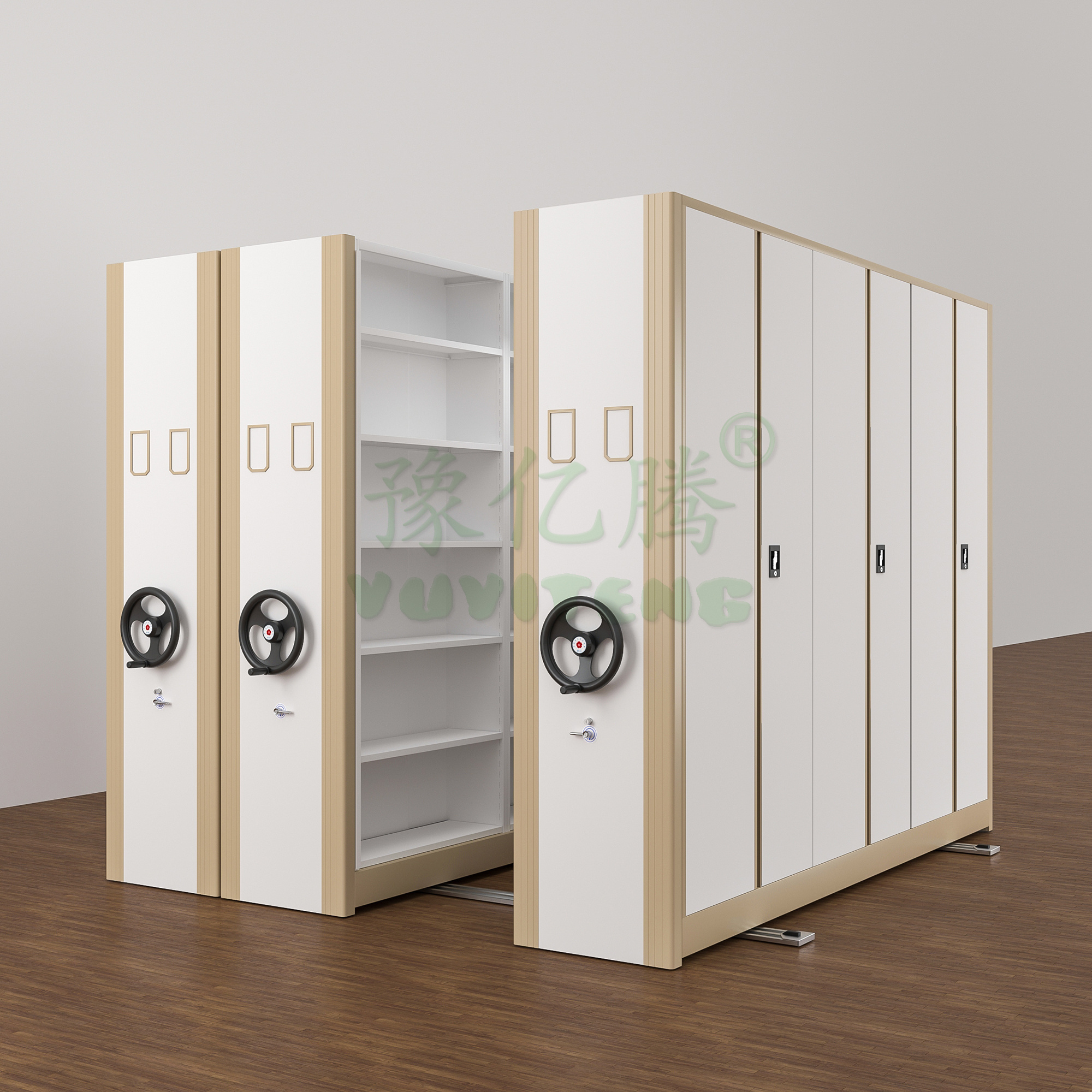 Modular Storage Filing Cabinet Mobile Shelving Space-Saving Office Furniture for Library Use