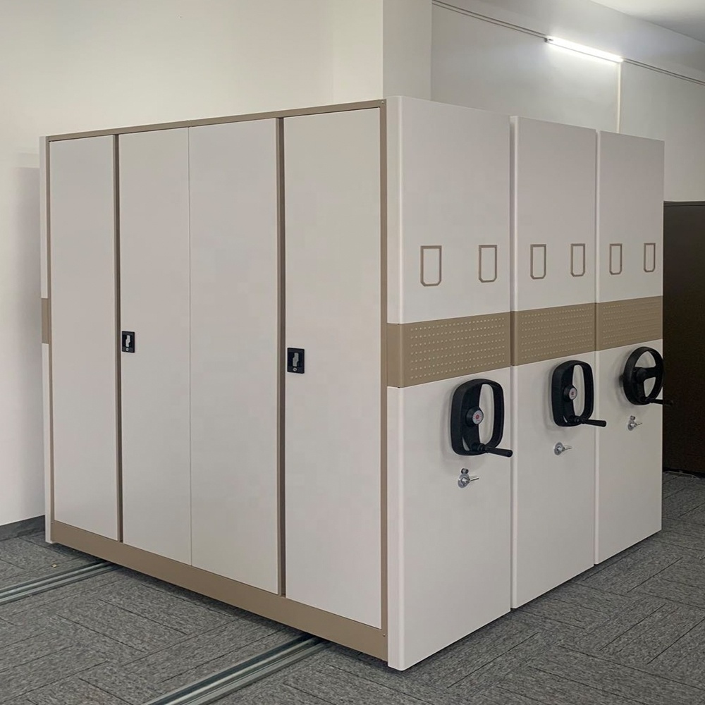 Office File Storage Moving Compact Mobile Shelving Cabinet System