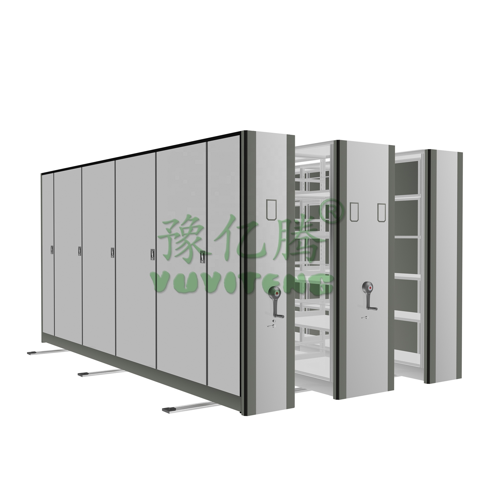 Office Furniture Metal Mobile File Compactors Bulk Filers Movable Shelving Storage System For Archives