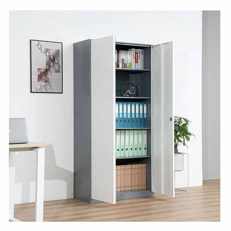 Foldable Swing Door Office Cupboard Light Duty Metal Storage Cabinet for Home Office Hospital Knock-Down Structure