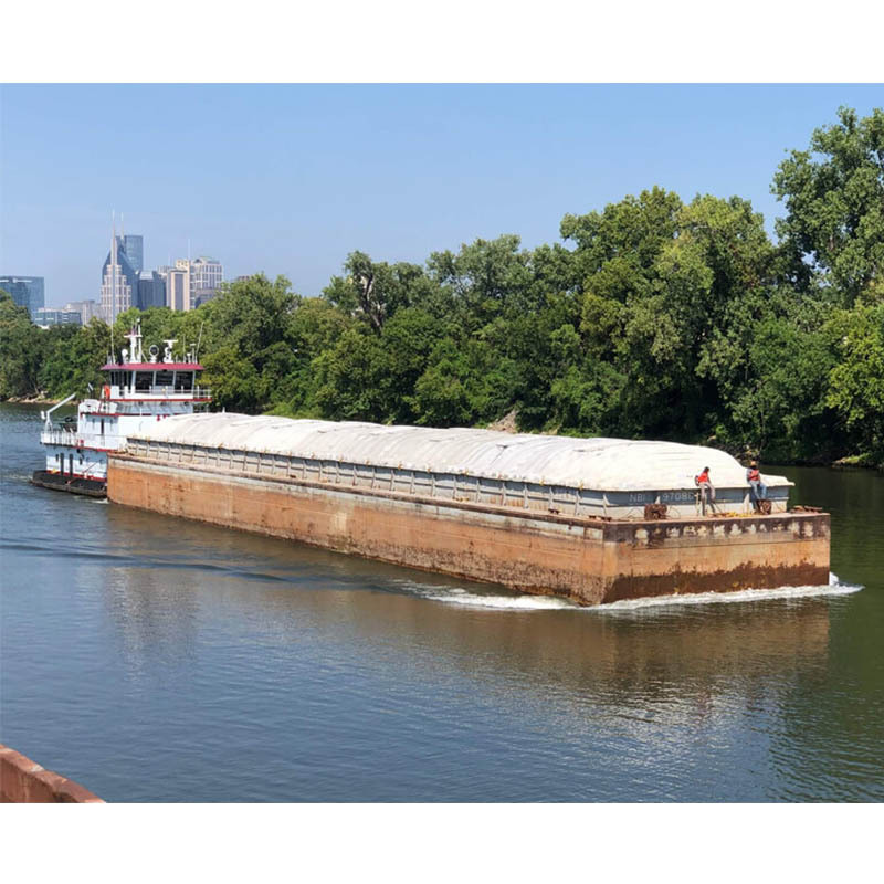 Small  60 feet tug and pontoon deck aluminum self propelled barge ship cargo boats for sale