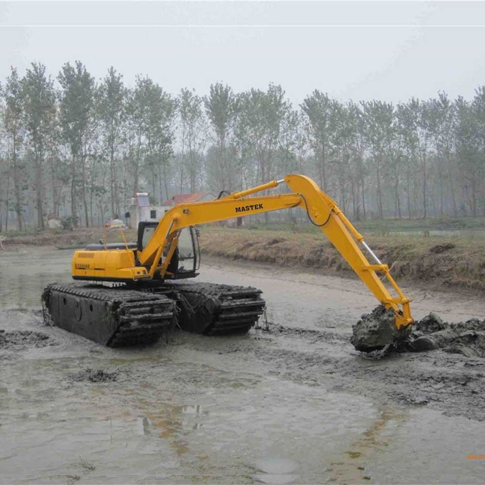 ETERNE Amphibious excavator river lake Swamp buggy dredge pontoon float for excavators