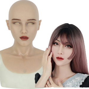 Custom Realistic Halloween Silicone Human Mask Female Face Mask For Crossdresser Transgender Drag Queen Sissy party