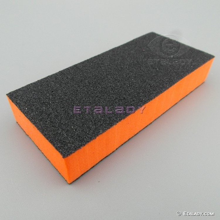 Orange Black Slim Buffer Nail Supplies Disposable Nail Buffer Block