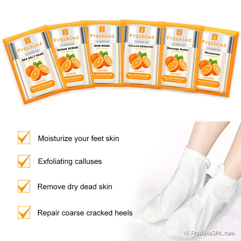 Deluxe Foot Exfoliator Callus Remover Foot Cream For Cracked Heels Pedicure Soak Scrub Lotion Exfoliating Foot Peel Mask