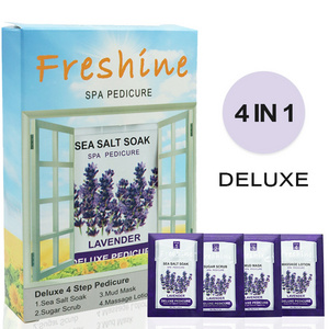 Pedicure Products Professional Foot Spa Massage Jelly Pedicure Kit 5 In 1 Lavender Pedicure Mask Foot Masking Peel Manufactory