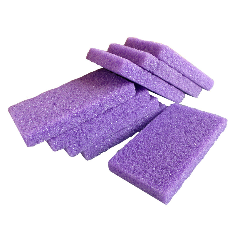 Purple disposable pumice sponge stone foot file callus remover for pedicure