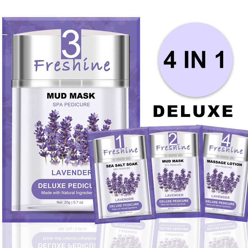 Pedicure Scrub Set Foot Spa Treatment Lavender foot messager lotion detox pedicure kit in a box 4 in 1 feet cream for dry skin