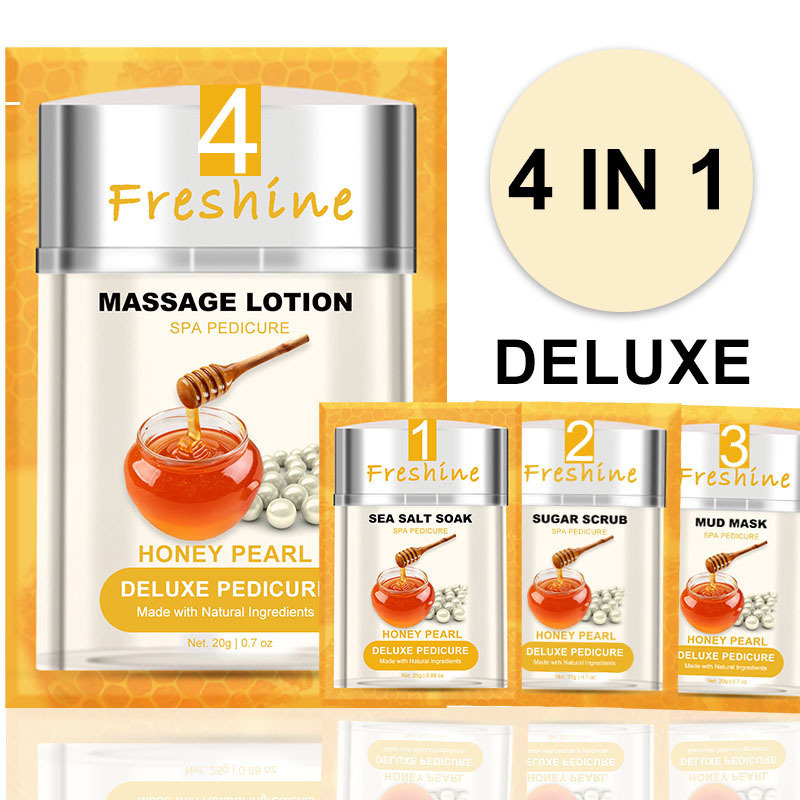 Foot Skin Care Milk And Honey Pedicure Set Spa Kits Orange Peeling Lotion Kit Deluxe Pedicure 4 In 1 Disposable Foot Spa Kit