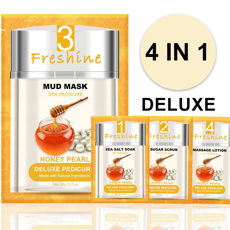 Foot Skin Care Milk And Honey Pedicure Set Spa Kits Orange Peeling Lotion Kit Deluxe Pedicure 4 In 1 Disposable Foot Spa Kit