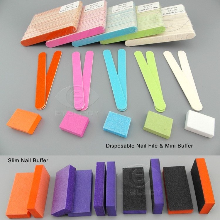 Disposable Nail File & Mini Buffer For Nail Salon