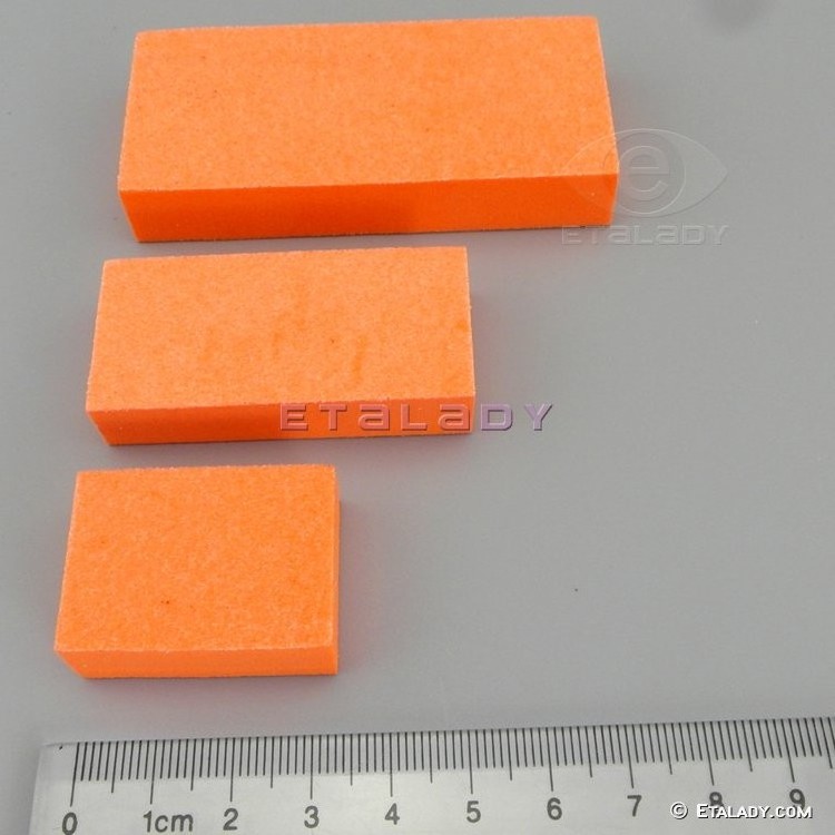 Orange Black Slim Buffer Nail Supplies Disposable Nail Buffer Block