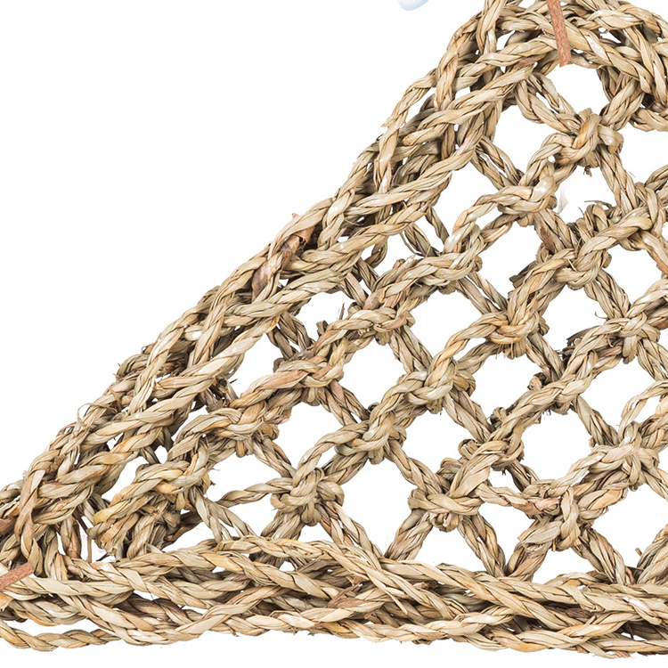 REPTIZOO DC09P Natural Straw Weaving Hammock for Leopard Gecko Lizard Lounger Hammock Triangle Reptile Hammock