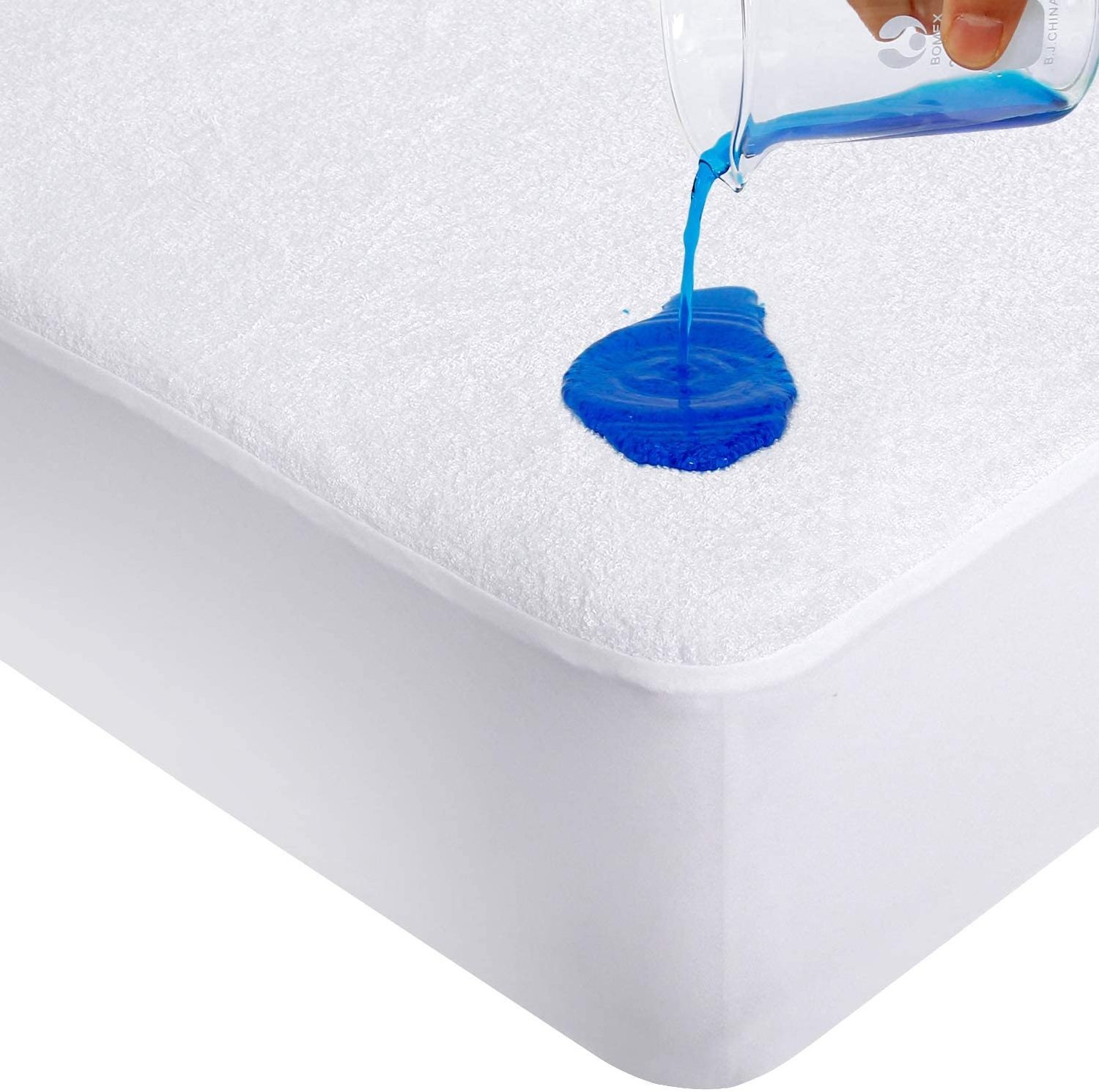 Premium Ultra Soft Waterproof Bamboo Terry Tpu Mattress Topper Protector Cover