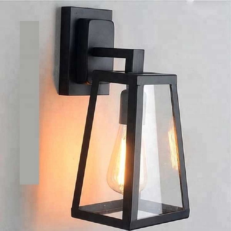 American Creative Industry retro glass box wall lamp fluorescent lighting fixtures wall mounted