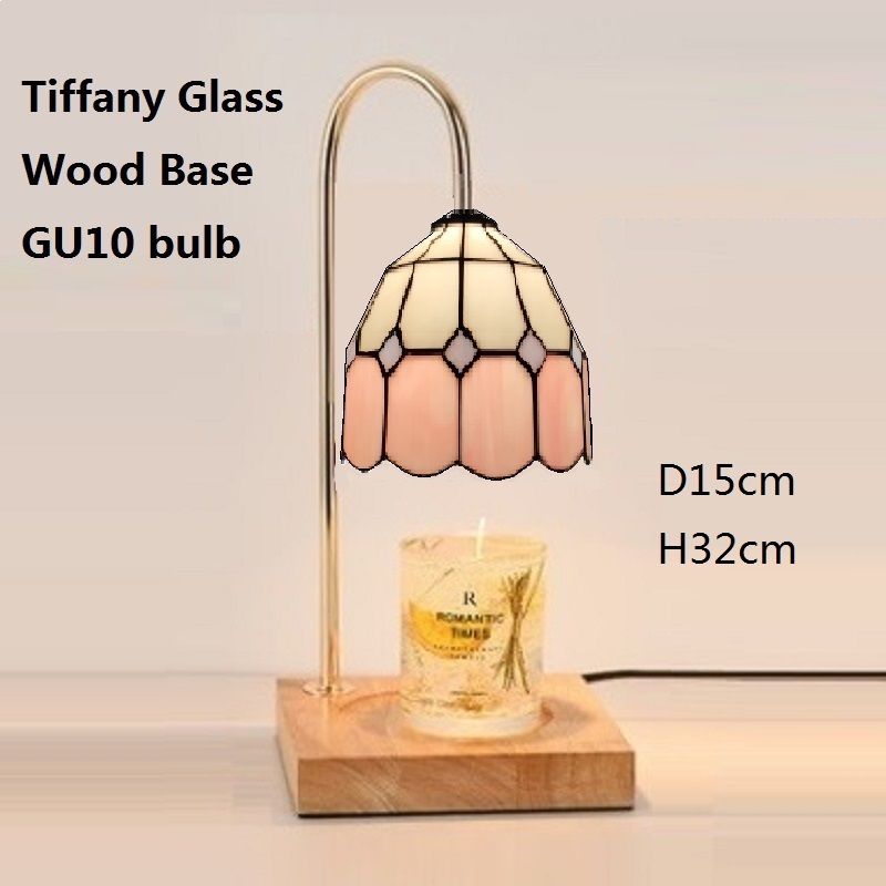 2022 Etch New Custom Design Glass Heat Lighting Aroma Wax Melt Electric Burner Dimming Bedside Pink Candle Warmer Lamp