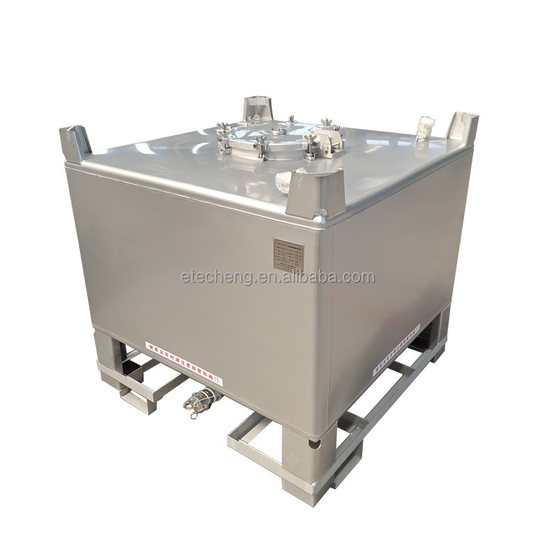 1000L Stainless Steel Chemical Acid Storage IBC Tank Intermediate Bulk Container Cubic Tank For Dangerous Liquid