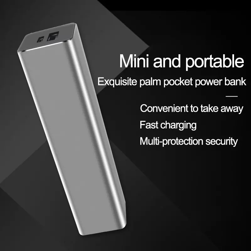 Hot Selling Mini LED digital display lithium battery 5000mAH Multi-protection Security System Emergency power bank Emergency