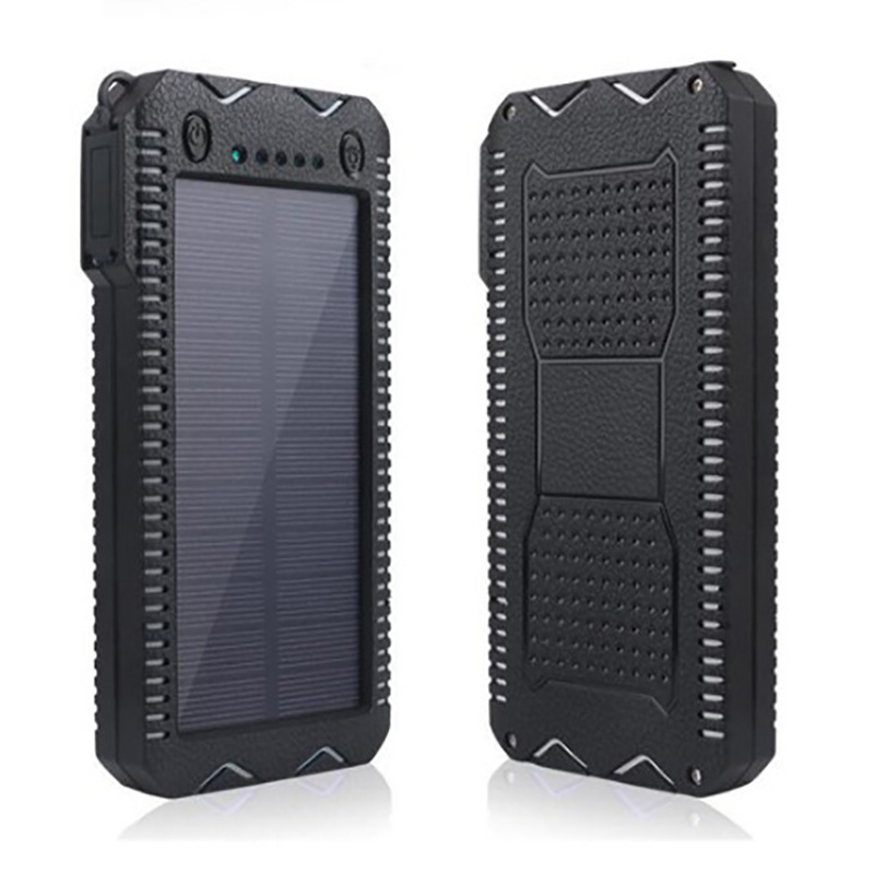 Outdoor Waterproof 2LED Lights Solar Charger 2 USB Portable 20000mAh Solar  Power Banks Cigarette Lighter