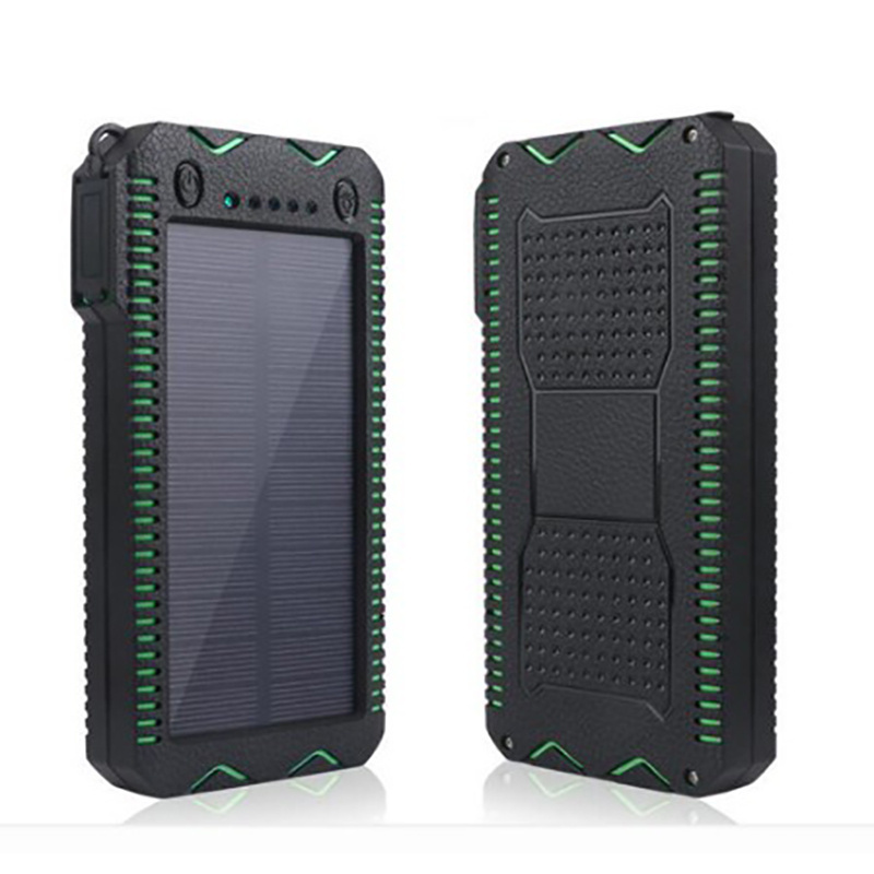 Outdoor Waterproof 2LED Lights Solar Charger 2 USB Portable 20000mAh Solar  Power Banks Cigarette Lighter