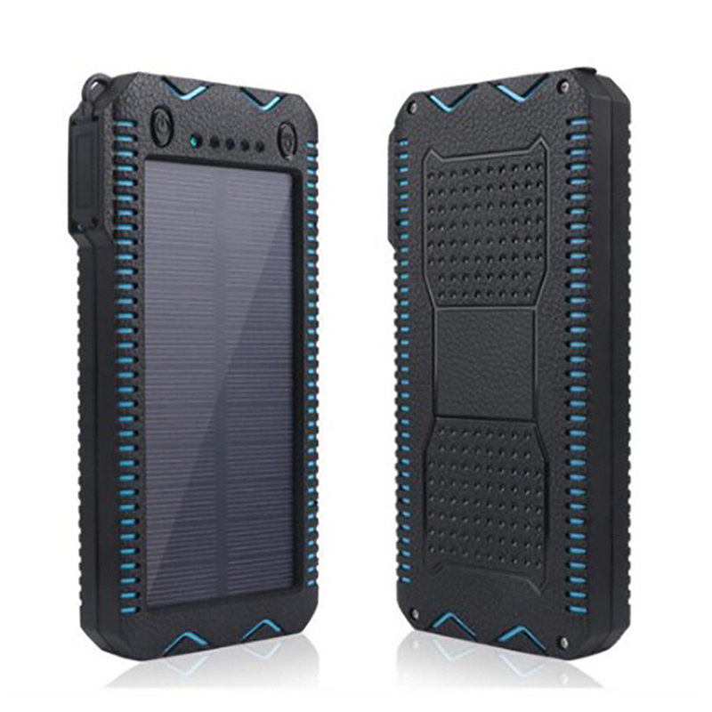 Outdoor Waterproof 2LED Lights Solar Charger 2 USB Portable 20000mAh Solar  Power Banks Cigarette Lighter