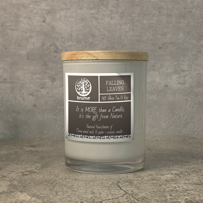 OEM Falling Leaves Scented Candle (White Tea & Rose Essential Oil)