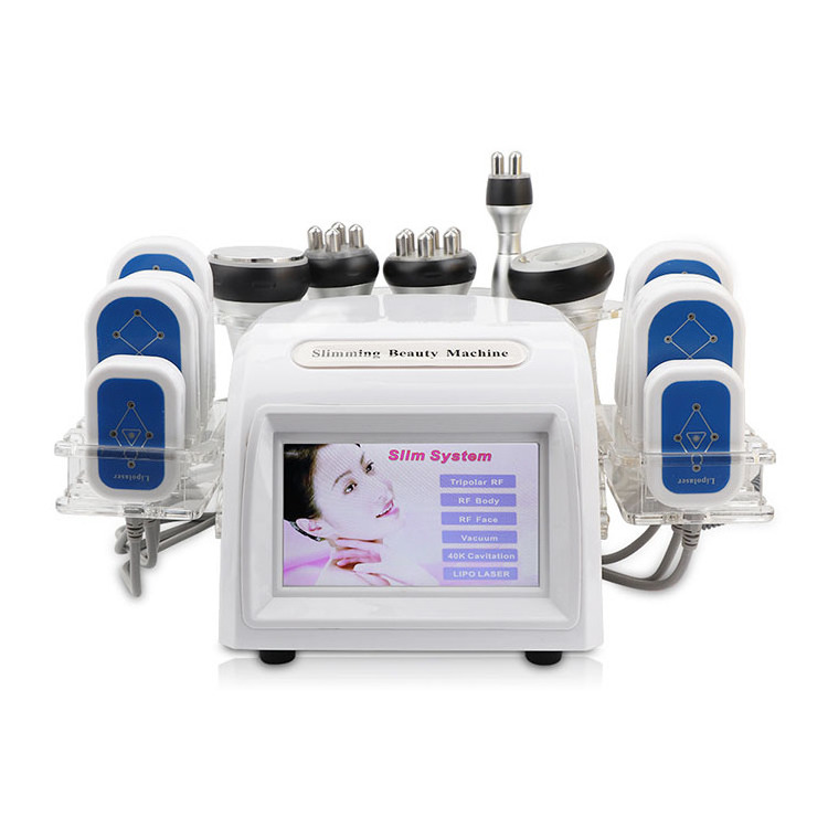 2020 Hot Product 6 in 1 Vacuum Laser Radio Frequency RF 40K Cavi Lipo Slimming Ultrasonic Liposuction Cavitation Machine For Spa