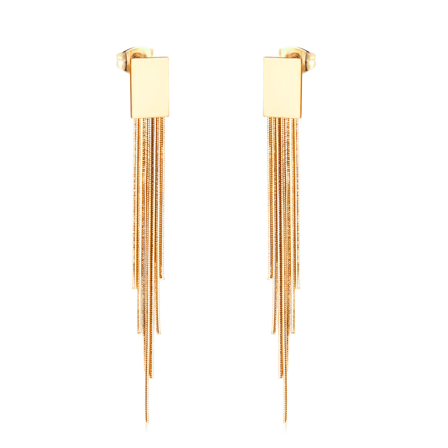 Light Luxury Waterproof Gold Plated Jewelry Non Tarnish Stainless Steel Fine Dangle Earrings For Women Fashion Jewelry