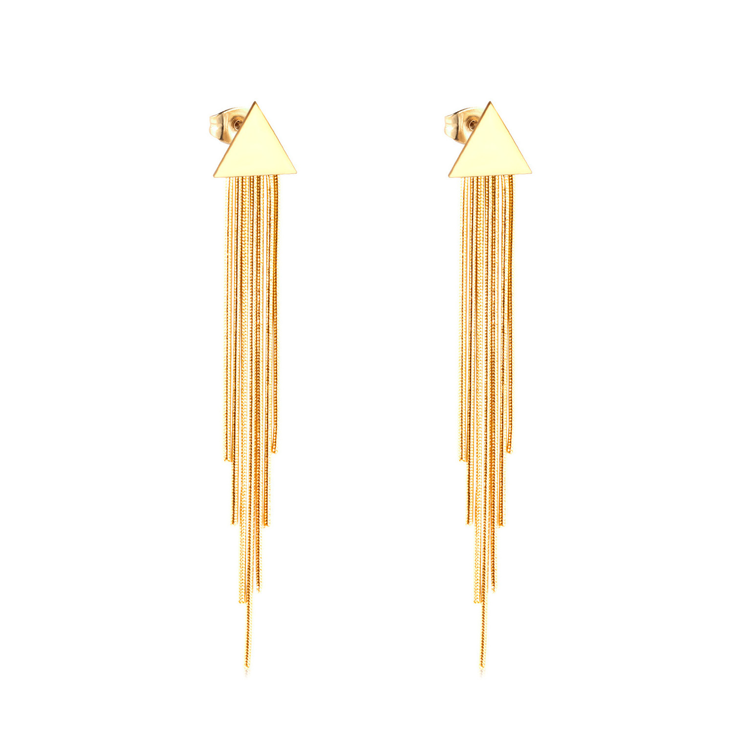 Light Luxury Waterproof Gold Plated Jewelry Non Tarnish Stainless Steel Fine Dangle Earrings For Women Fashion Jewelry