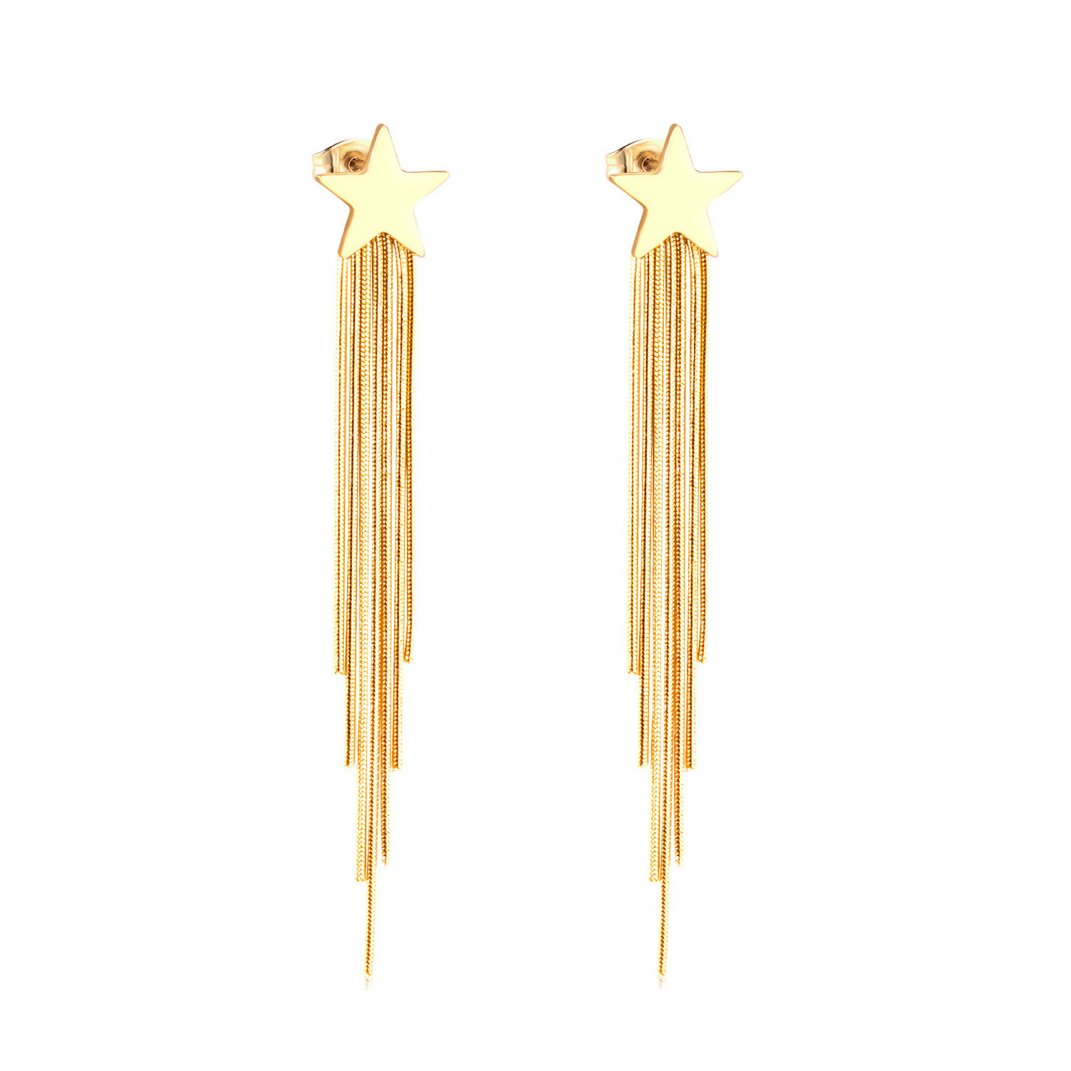 Light Luxury Waterproof Gold Plated Jewelry Non Tarnish Stainless Steel Fine Dangle Earrings For Women Fashion Jewelry