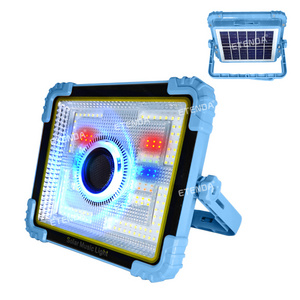 Portable Solar Flood Light 800w Outdoor Cordless Compatible With Sound Led Emergency Work Light For Workshop Camping Fishing