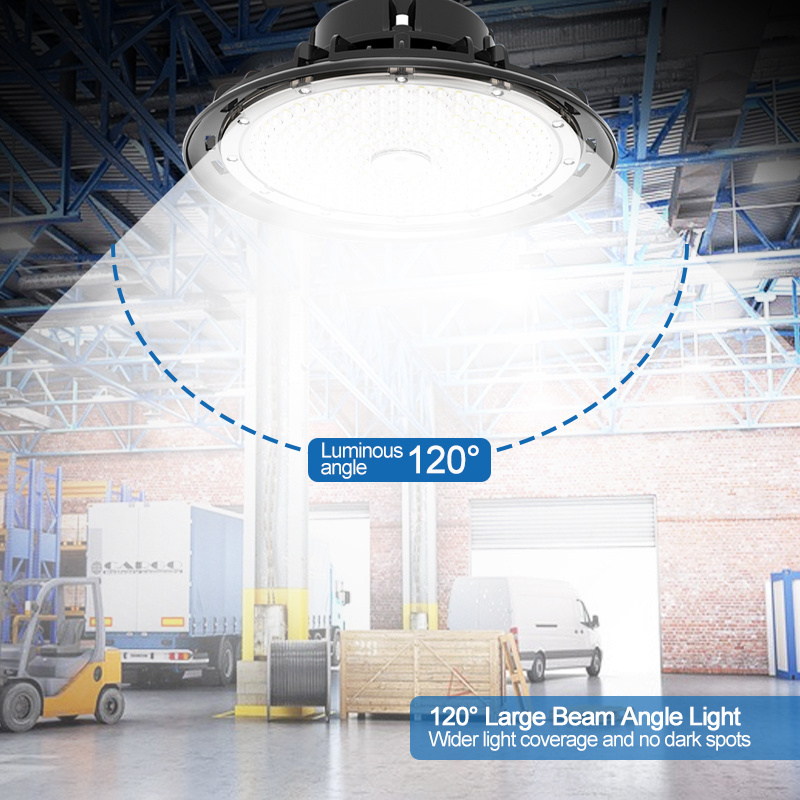 New Design LED Linear Warehouse Lighting 100W 150W 200W 170LM/W UFO Led High Bay Light