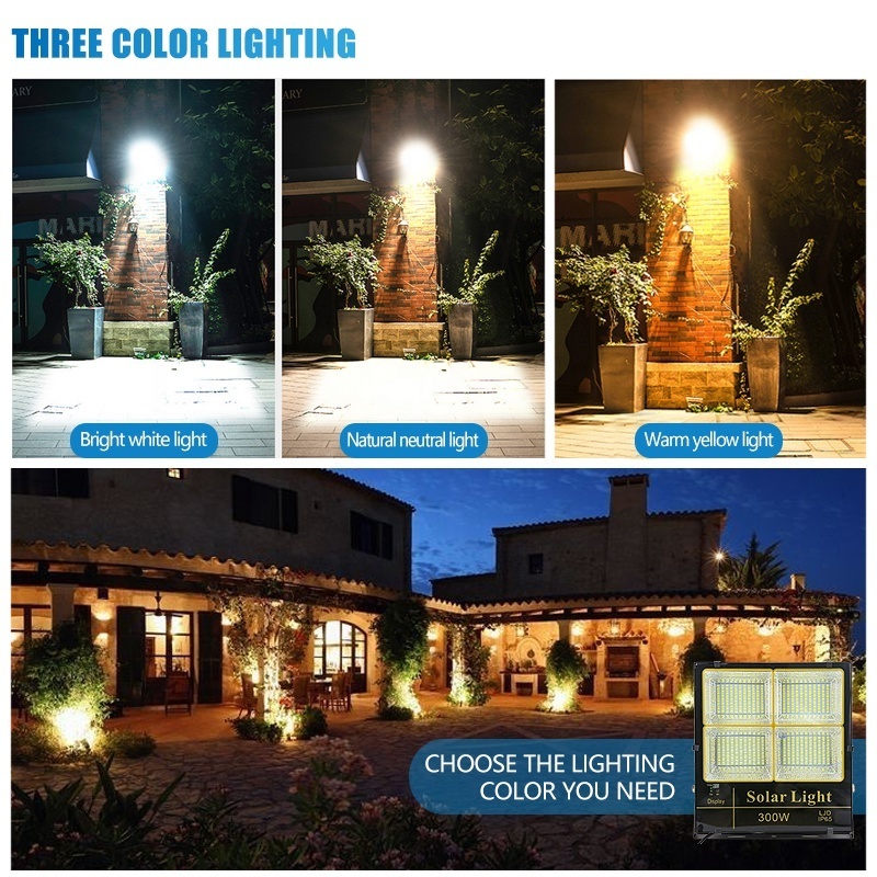 Spot Led Cold White+White+Warm White Lighting 30W 60W 100W 200W 300W Outdoor Garden Solar Lamp