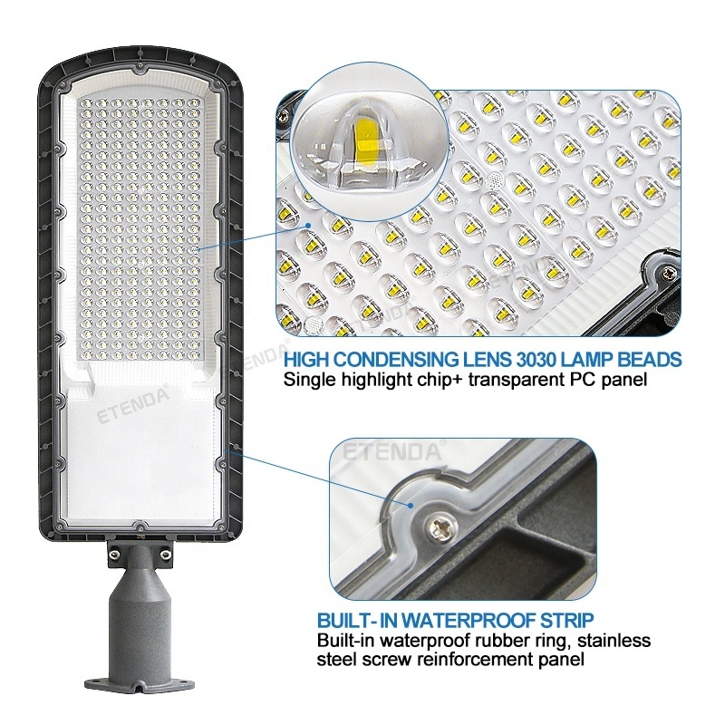 IP65 Die casting aluminium 150w Led Street Light 100LM/W Anti surge 4KV Parking Light Outdoor street lamp