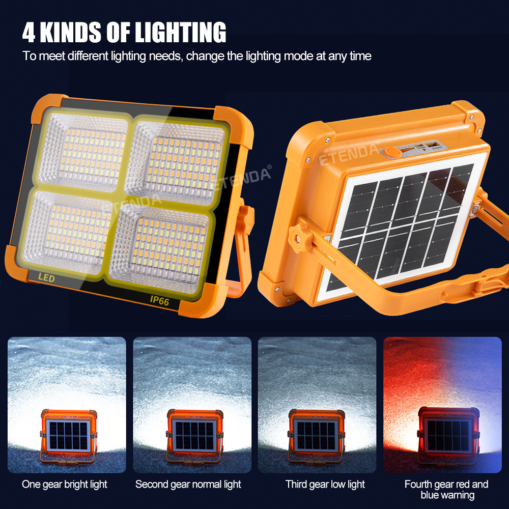 USB rechargeable portable camping lantern foldable solar tent led flashing camping lamp