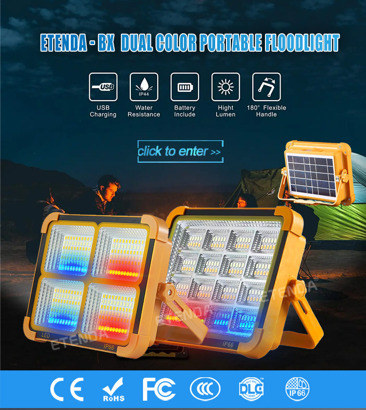 USB rechargeable portable camping lantern foldable solar tent led flashing camping lamp