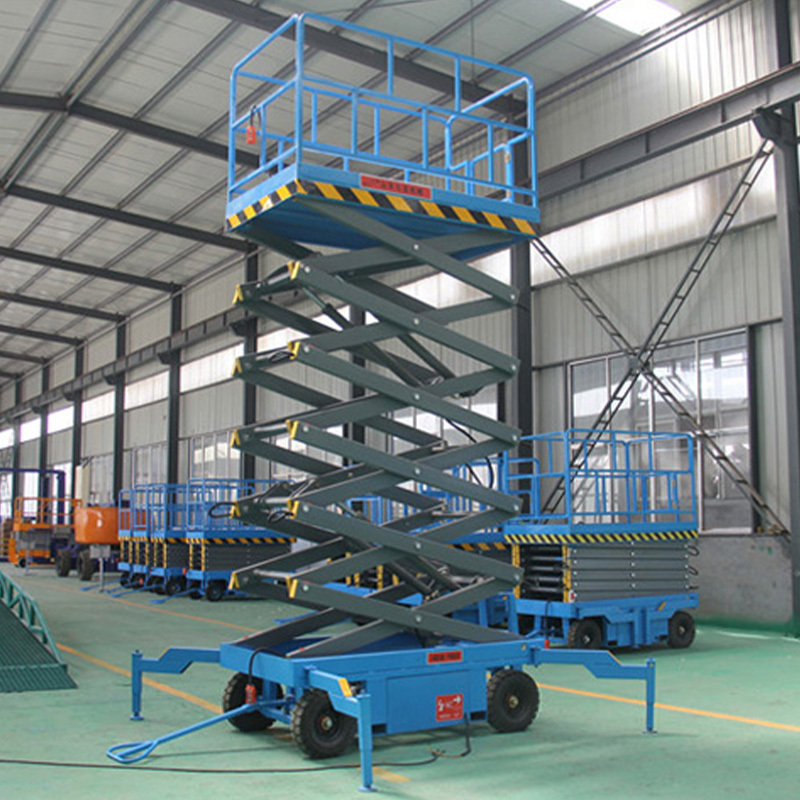 Portable 300kg 4-18m Hydraulic Semi-Self Propelled Small Mobile Electric Scissor Lift Outdoor Man Lift Price With CE