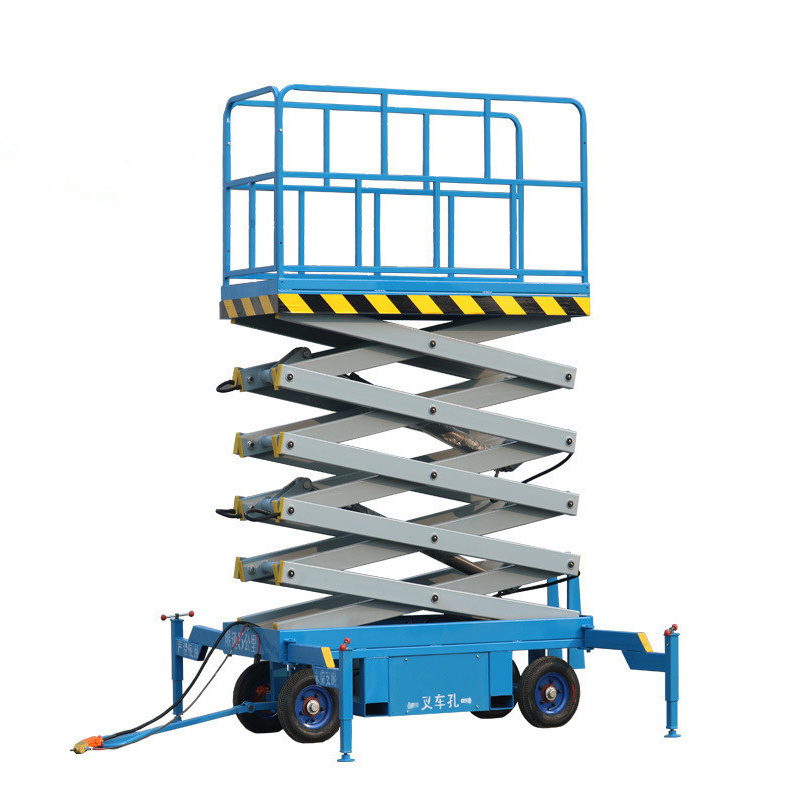 Portable 300kg 4-18m Hydraulic Semi-Self Propelled Small Mobile Electric Scissor Lift Outdoor Man Lift Price With CE