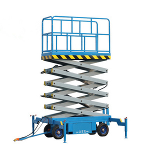 Portable 300kg 4-18m Hydraulic Semi-Self Propelled Small Mobile Electric Scissor Lift Outdoor Man Lift Price With CE