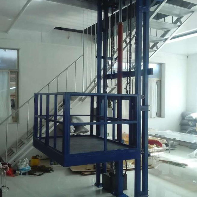 Top sale indoor outdoor used guide rail elevator cargo lift for sale