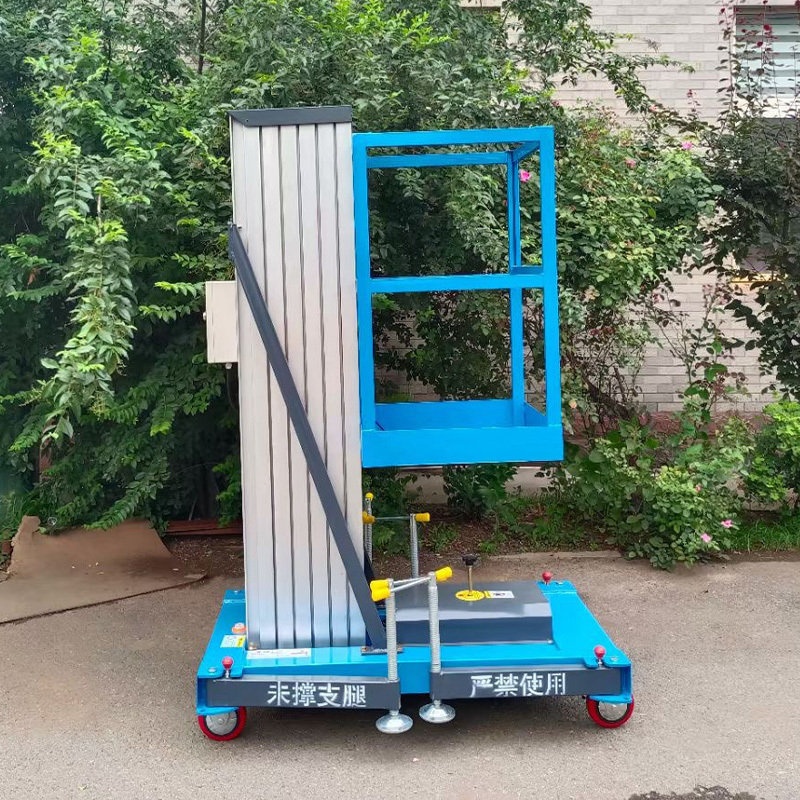 10m Mobile lifting /telescopic ladders one column Mobile single/double mast personal man lift home cleaning