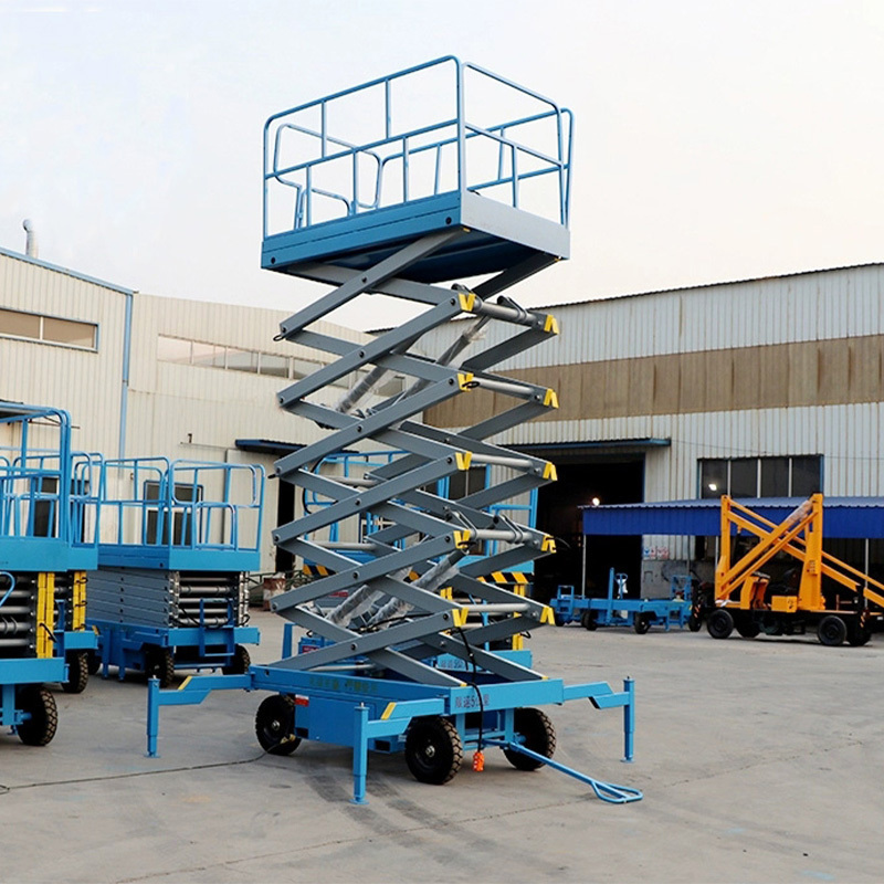 Portable 300kg 4-18m Hydraulic Semi-Self Propelled Small Mobile Electric Scissor Lift Outdoor Man Lift Price With CE