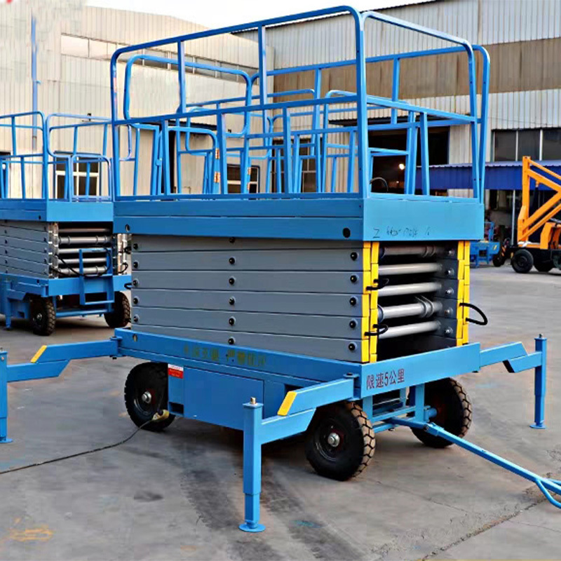 Portable 300kg 4-18m Hydraulic Semi-Self Propelled Small Mobile Electric Scissor Lift Outdoor Man Lift Price With CE