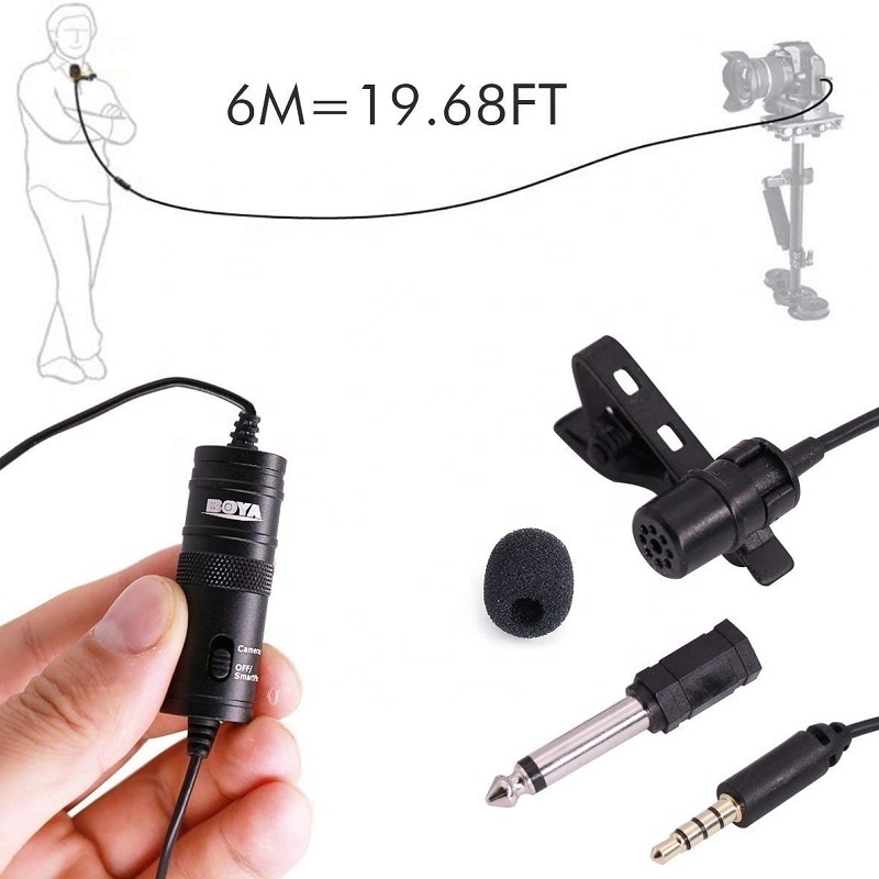 Original BOYA BY-M1 Mic Mobile Phone Camera PC Recording Lavalier Microphone