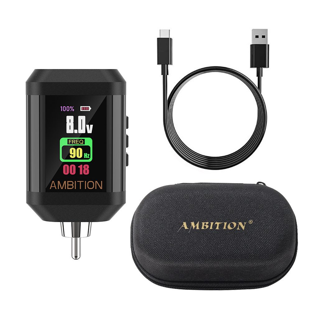 Ambition Korall Wireless Tattoo Battery 2200mAh Power Supply 2A RCA Interface for Rotary Tattoo Machine Type-C Cable fast charge