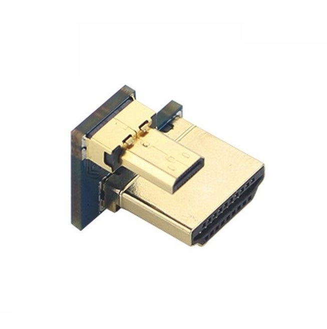 FPV HDM to Micro HDM Male Connector For Raspberry pie 4B / 3B + display projector Adapter