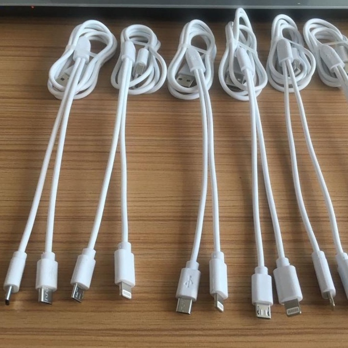 OEM Customized White USB C Splitter 1 in 2 out micro usb cable  y splitter mobile phone charging cable